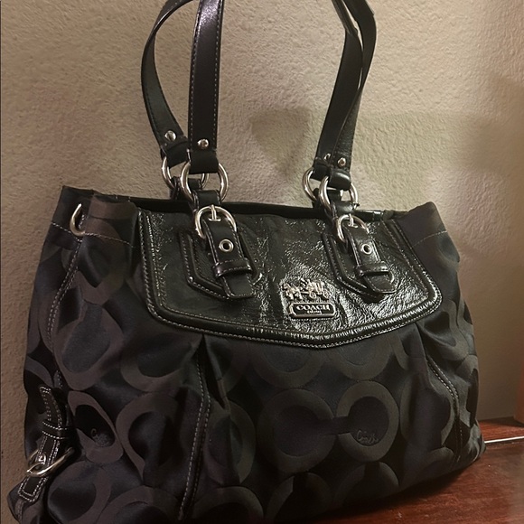 Coach Handbags - Coach Black Signature Shoulder Bag